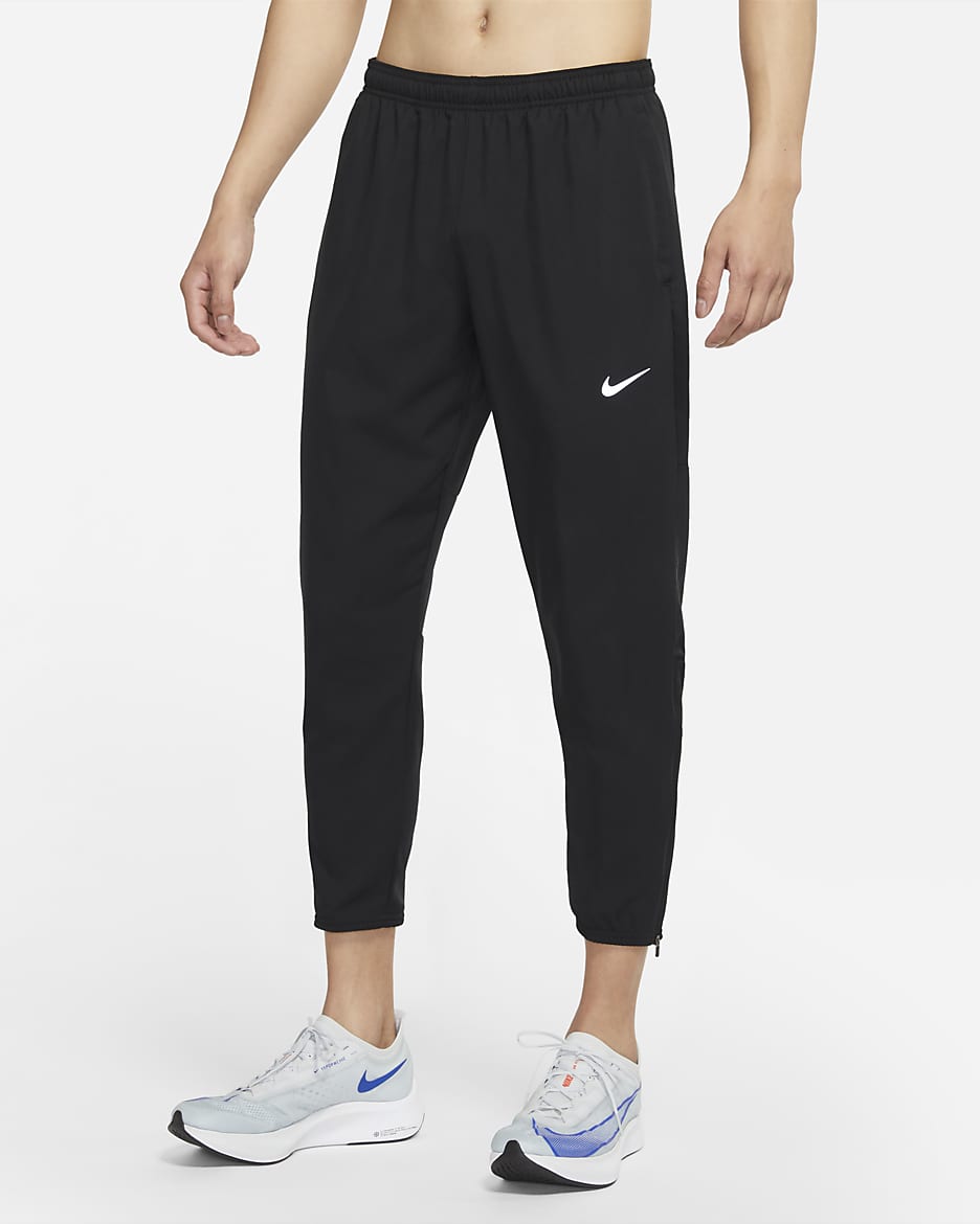 กางเกงวิ่งขายาวผู้ชายแบบทอ Nike Dri-FIT Challenger - ดำ