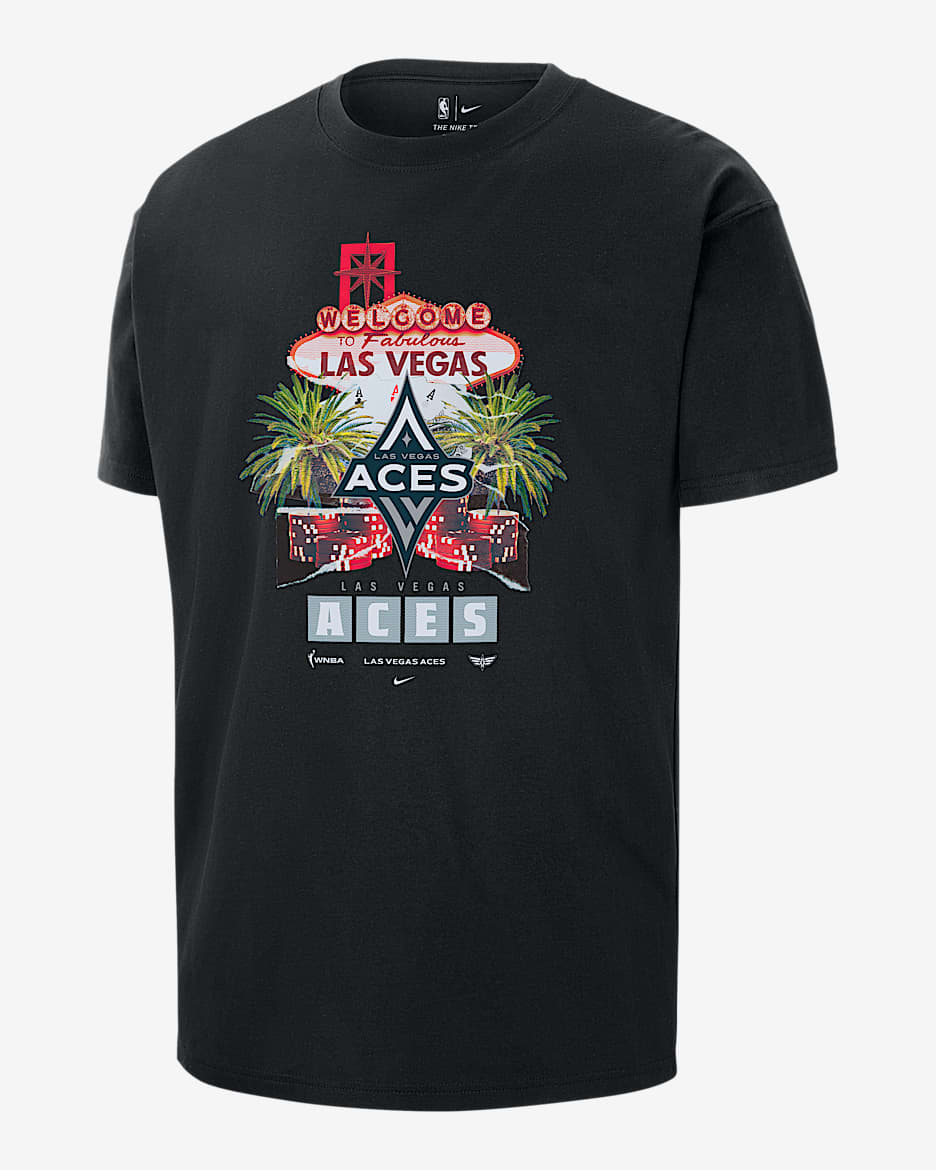 Playera Nike WNBA Max90 para hombre Las Vegas Aces - Negro