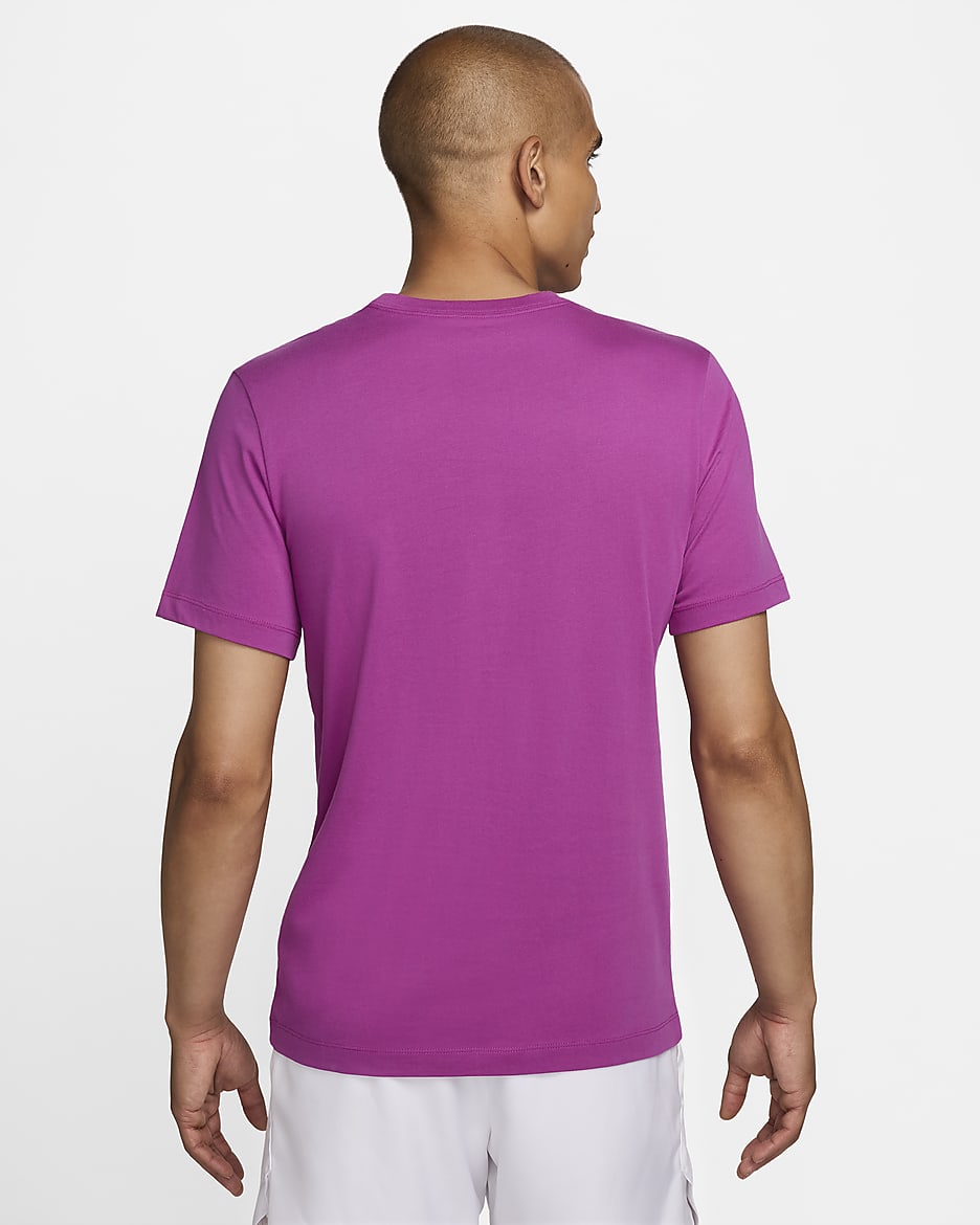 NikeCourt Men's Tennis T-Shirt - Hot Fuchsia