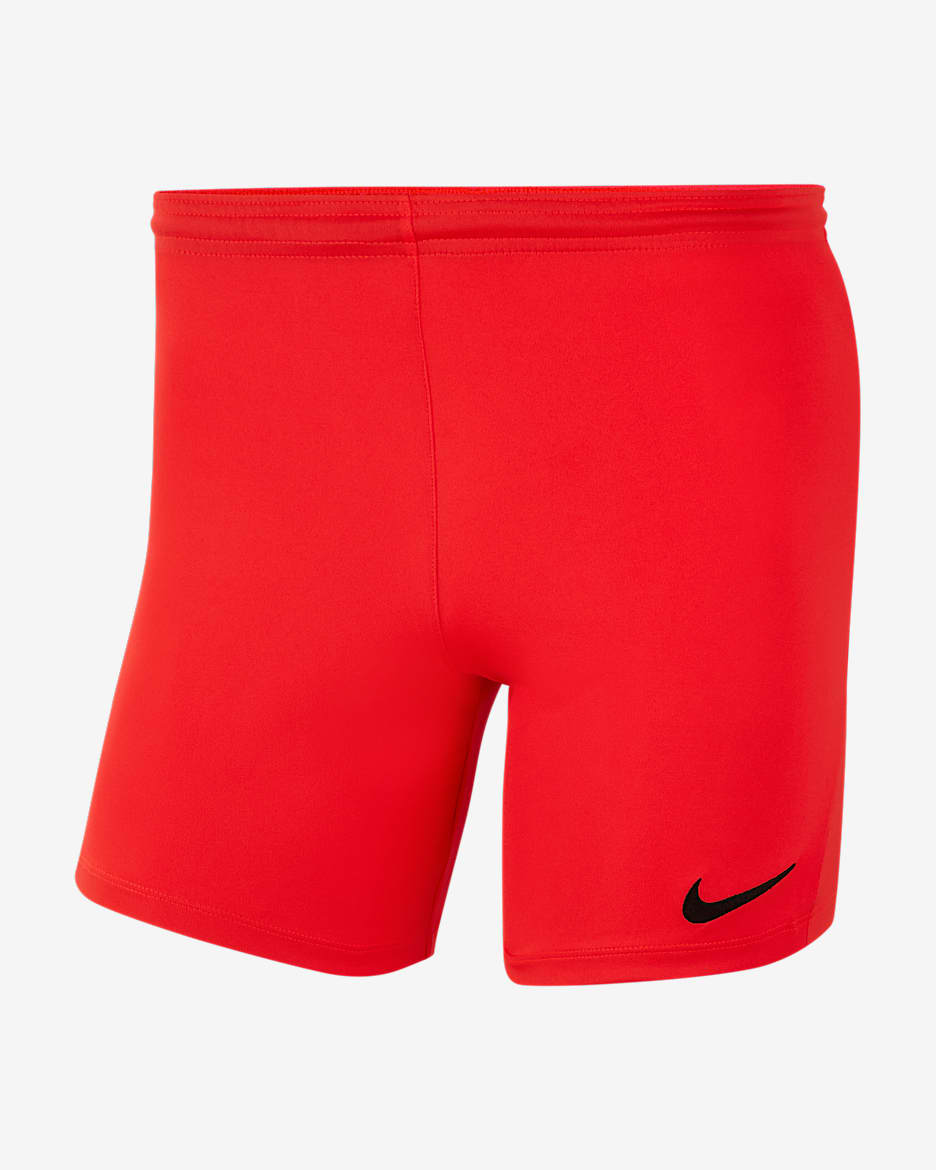 Nike Dri-FIT Park 3 Men's Knit Soccer Shorts - Bright Crimson/Black