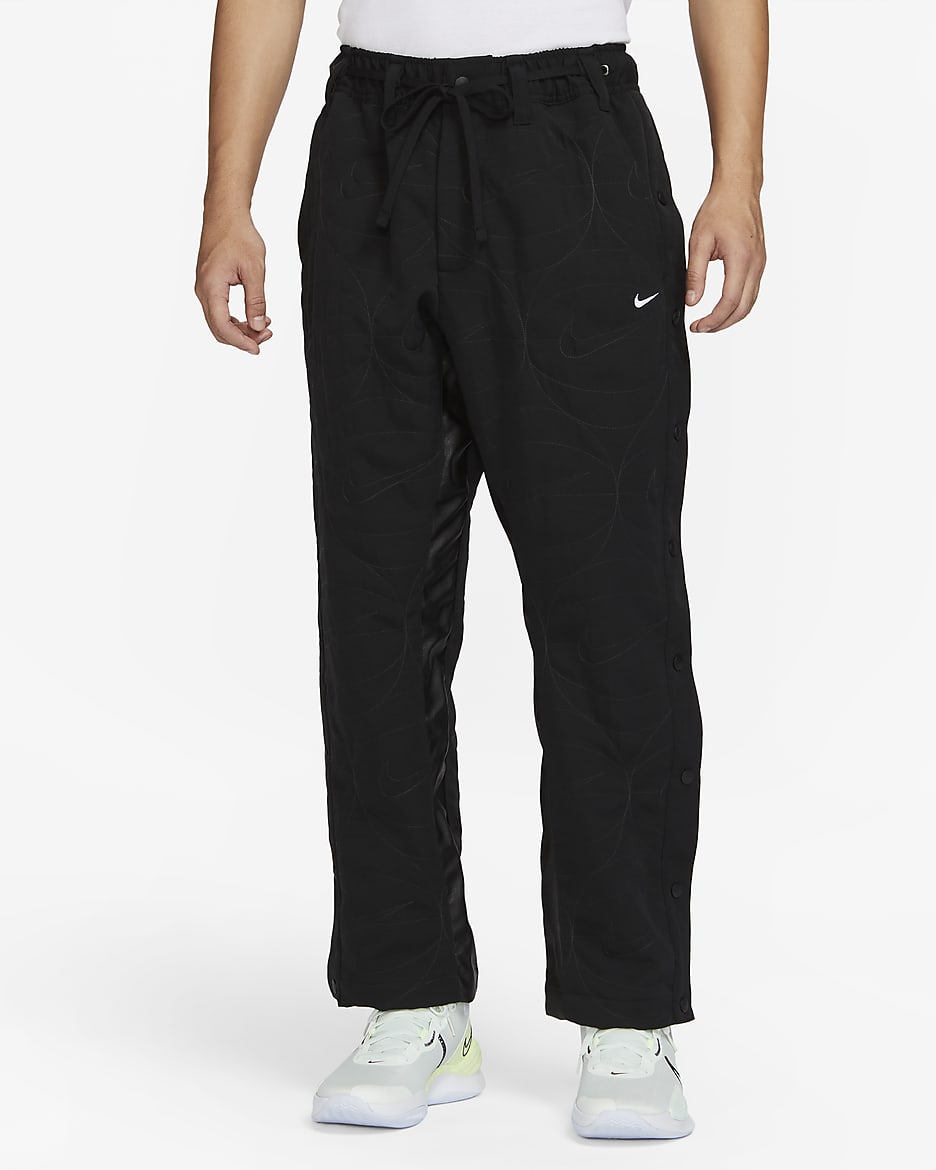 Nike Men's Woven Tearaway Basketball Trousers - Black/White