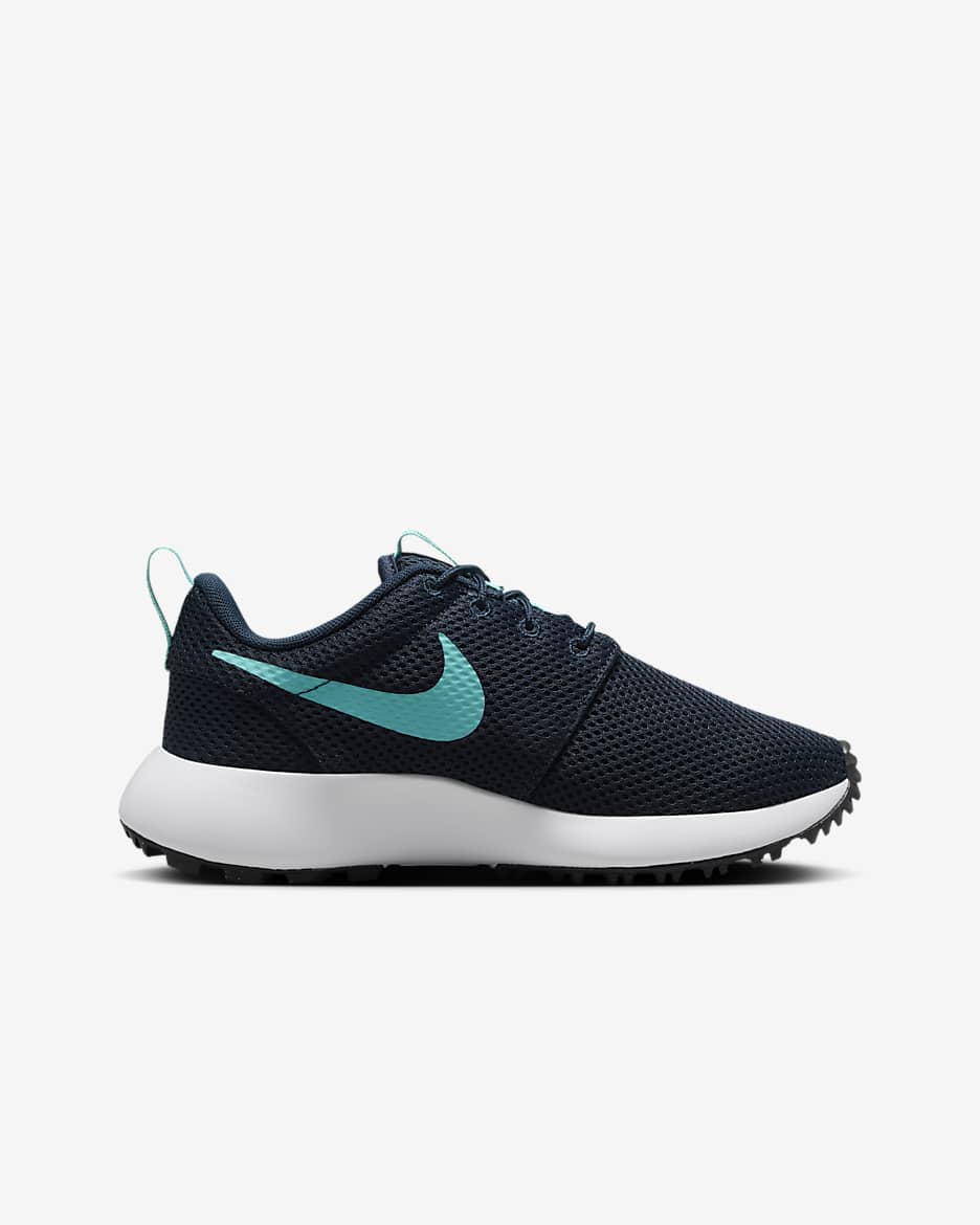 Nike Roshe 2 G Jr. Little/Big Kids' Golf Shoes - Armory Navy/Black/White/Green Frost