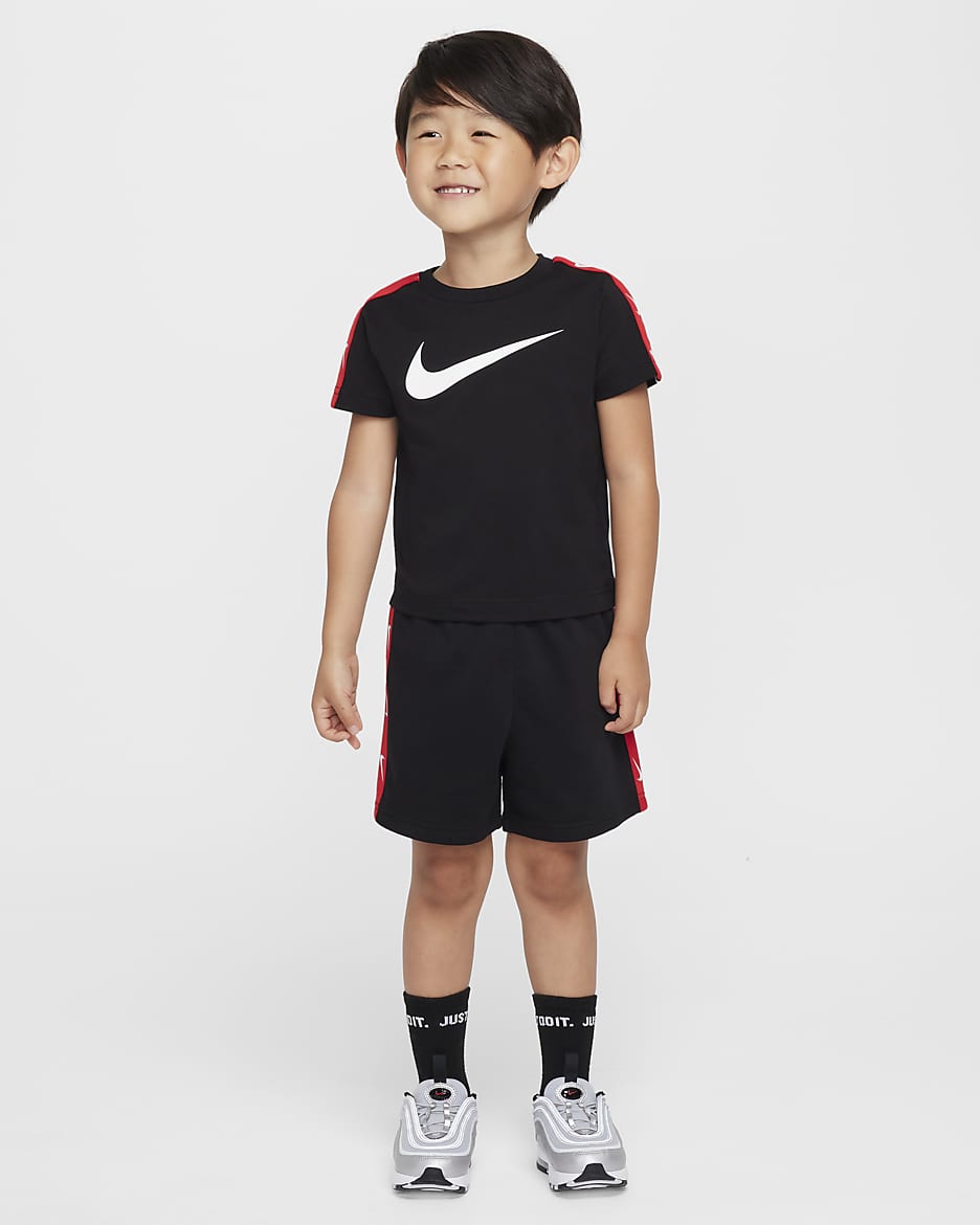 Nike Sportswear Club Toddler 2-Piece French Terry Shorts Set - Black