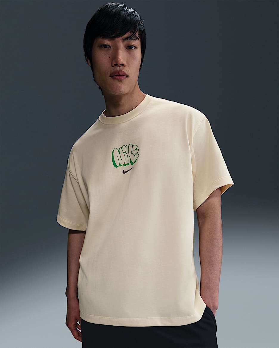 Ανδρικό T-Shirt Nike Solo Swoosh - Coconut Milk