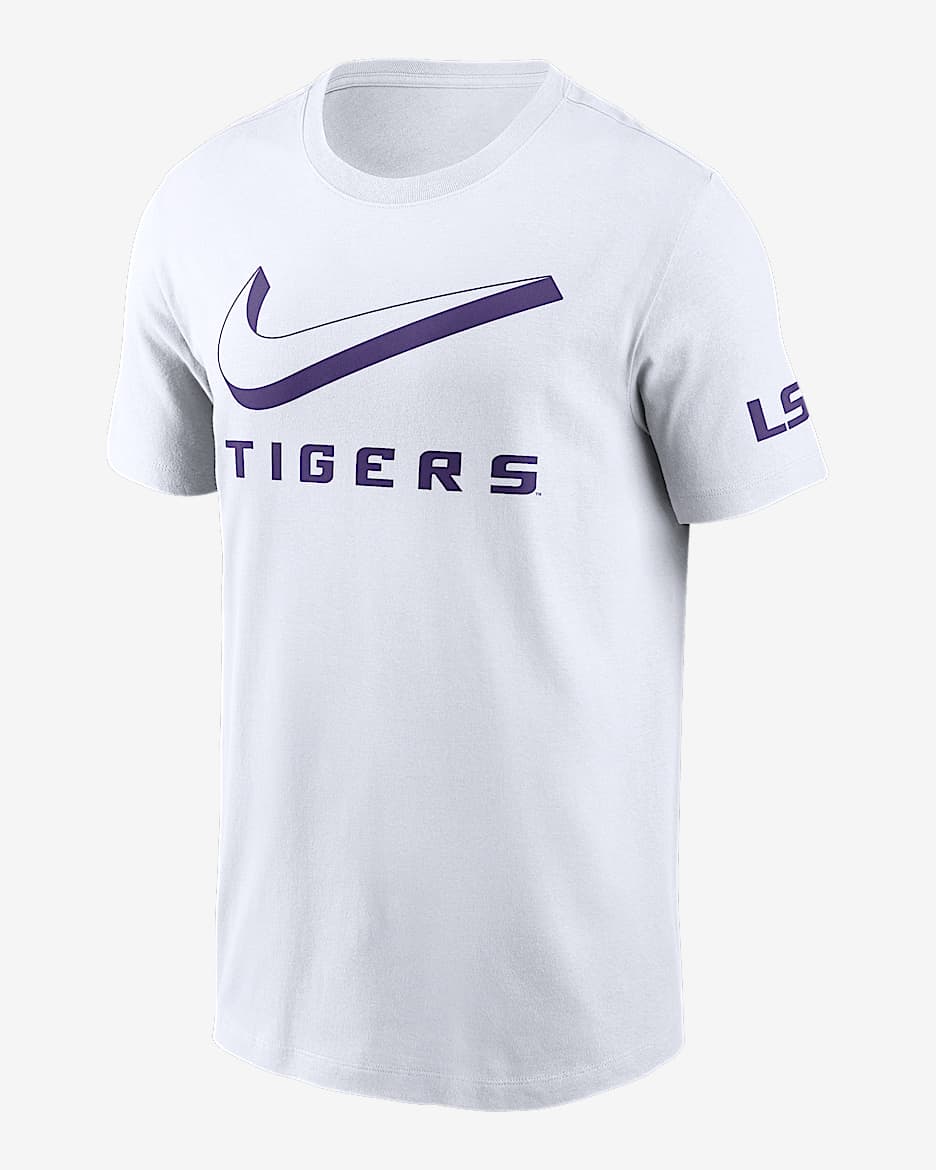 LSU Primetime Campus 2-Hit Swoosh Men's Nike College T-Shirt - White