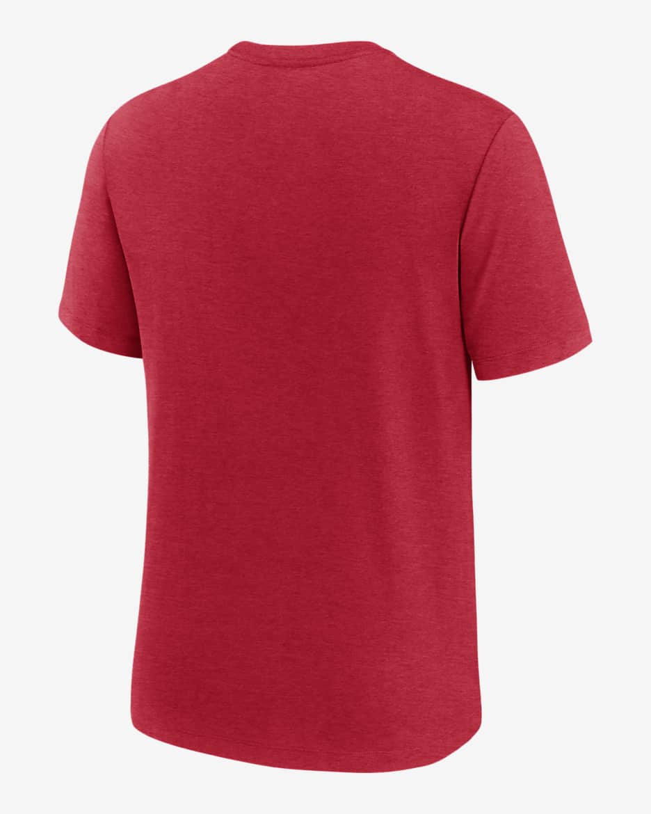 San Francisco 49ers Blitz Men's Nike NFL T-Shirt - Red Heather