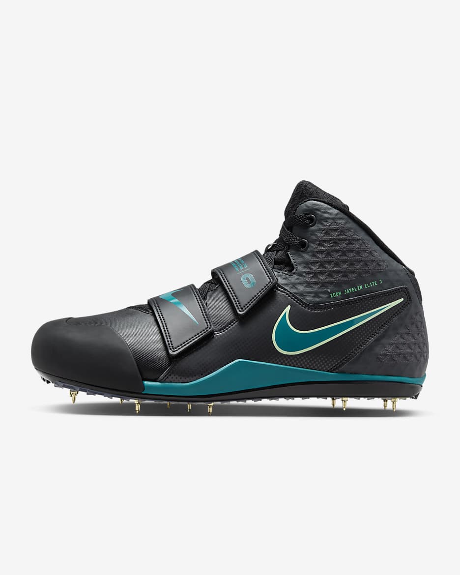 Nike Zoom Javelin Elite 3 Track & Field Throwing Spikes - Black/Electric Algae/Vapor Green/Bright Spruce