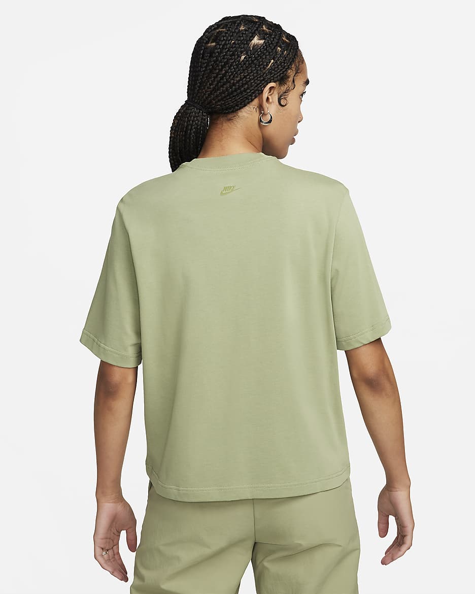 Nike Sportswear Heritage Women's Boxy Tee - Oil Green/Palm Green