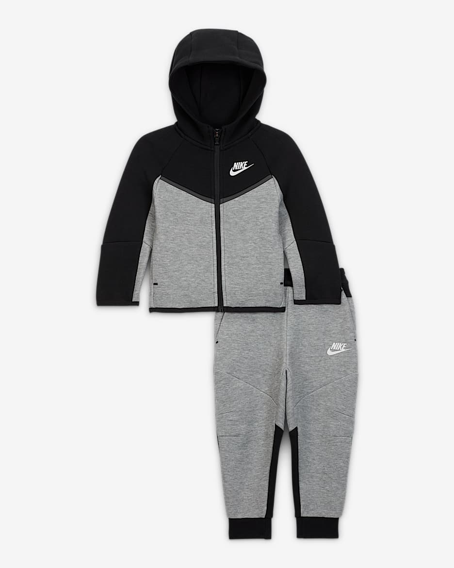 Nike Sportswear Baby Tech Fleece 2-Piece Full-Zip Set - Dark Grey Heather
