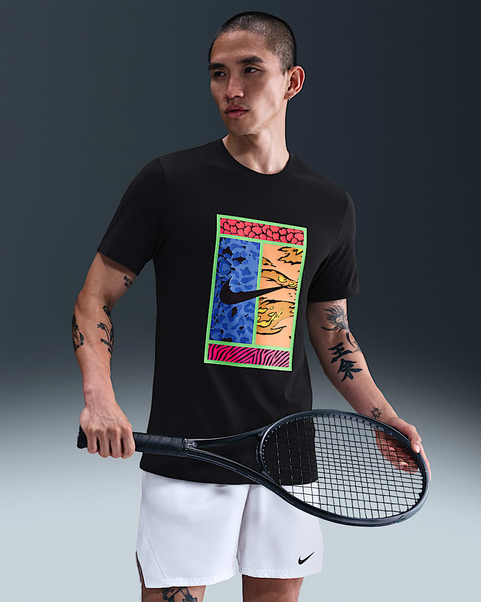 NikeCourt Men's Dri-FIT Tennis T-Shirt - Black