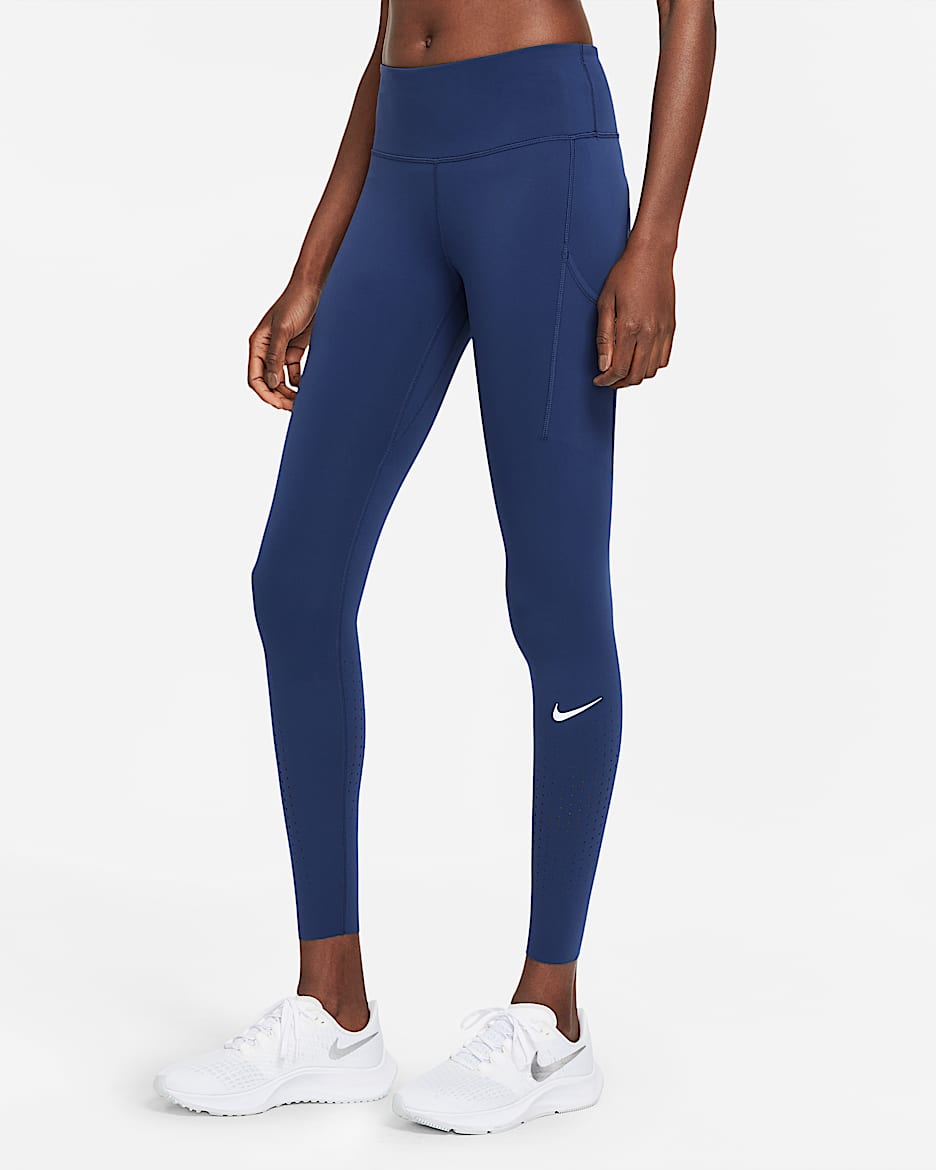Legging taille mi-basse avec poche Nike Epic Luxe pour Femme - Midnight Navy