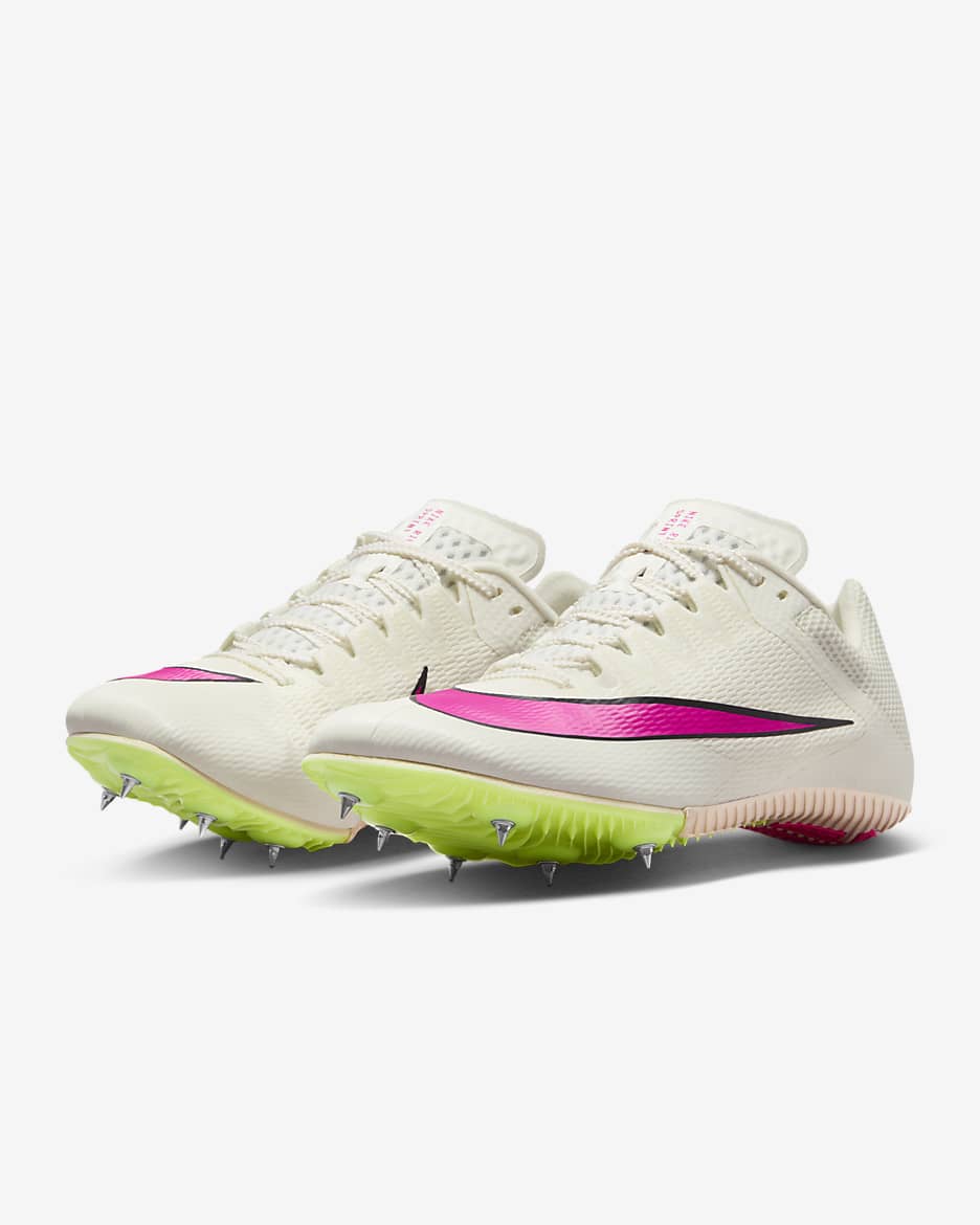 Nike Rival Sprint Athletics Sprinting Spikes - Sail/Light Lemon Twist/Guava Ice/Fierce Pink