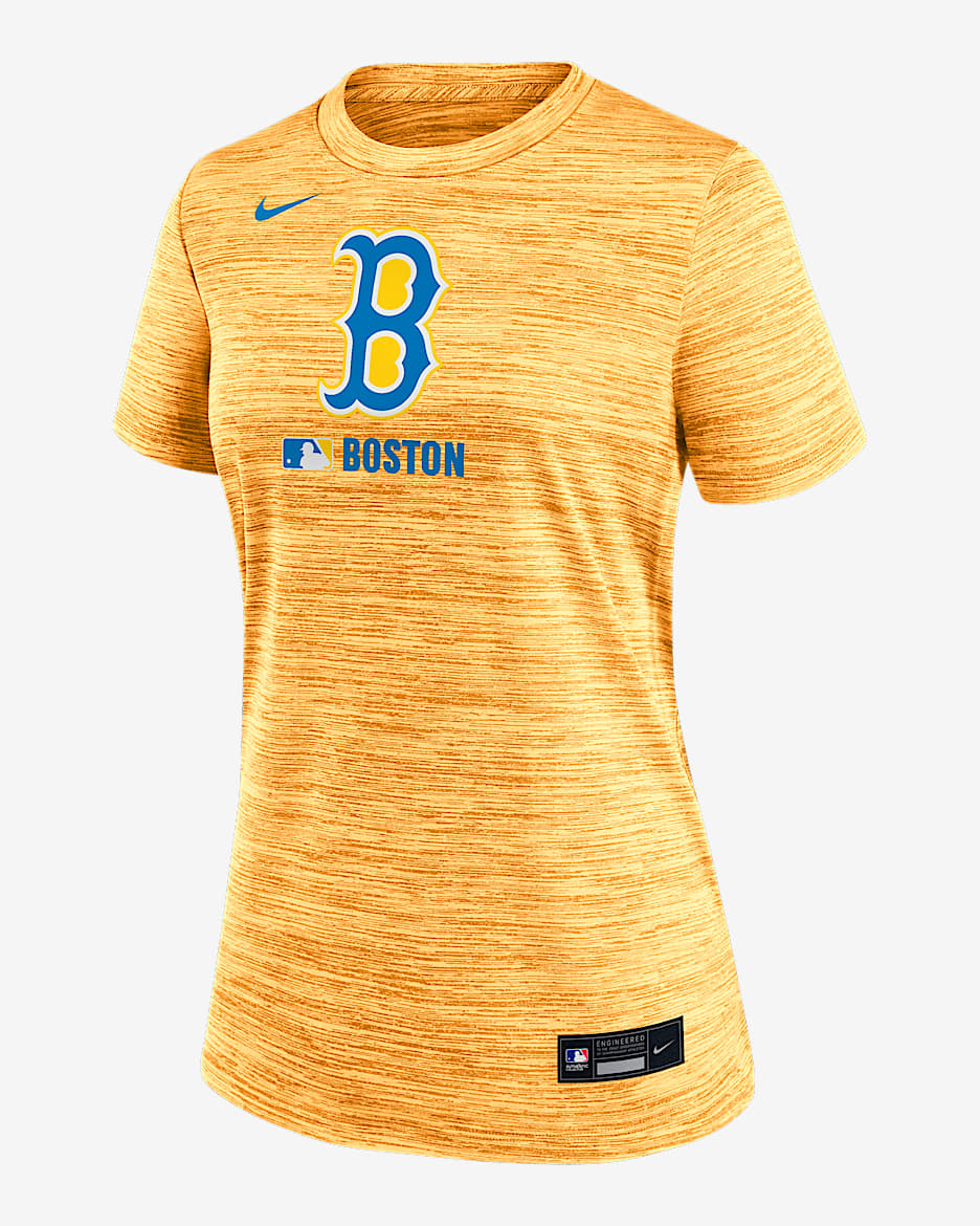 Boston Red Sox Authentic Collection City Connect Velocity Women's Nike Dri-FIT MLB T-Shirt - Navy