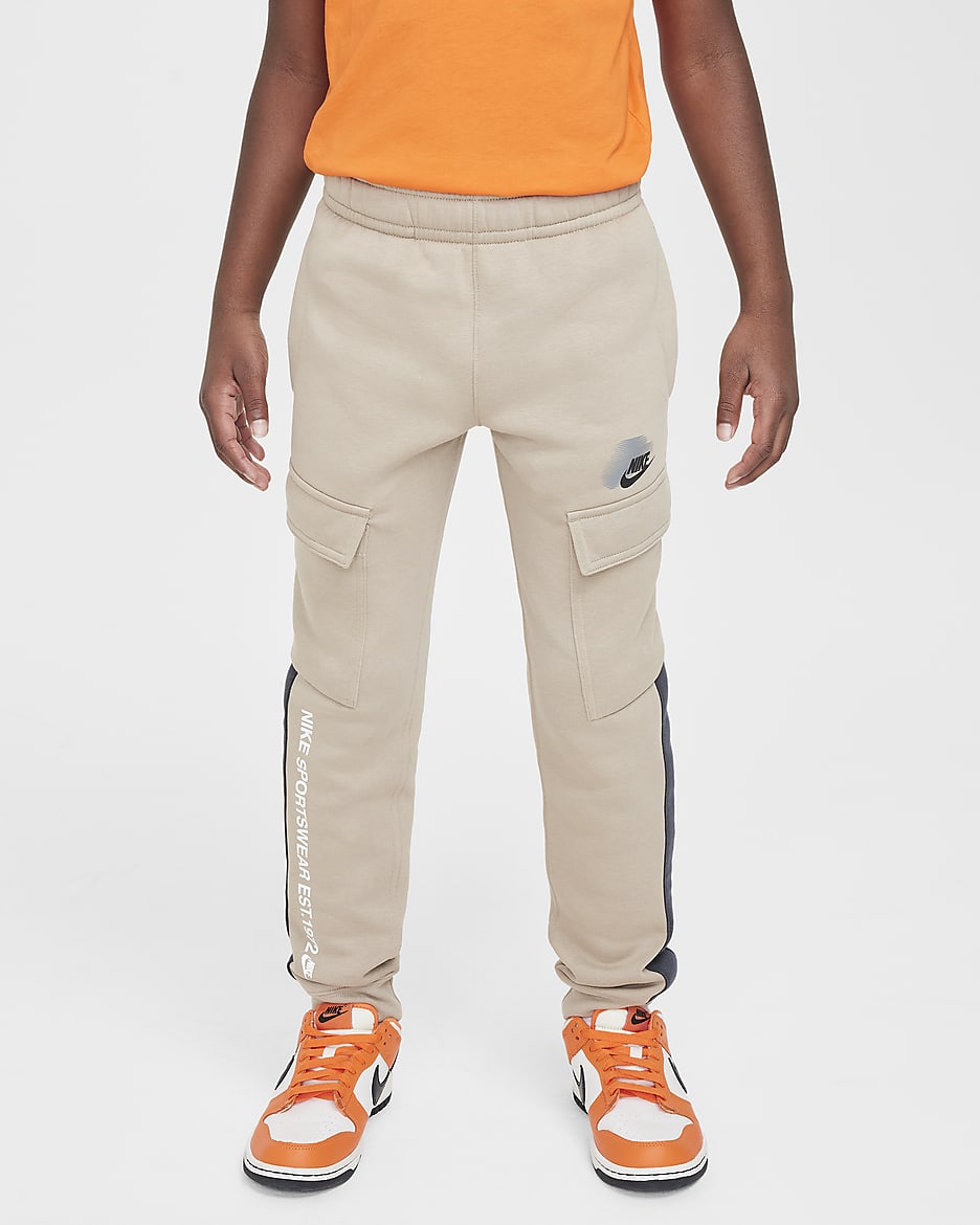 Nike Sportswear Standard Issue Older Kids' (Boys') Cargo Trousers - Khaki/Anthracite