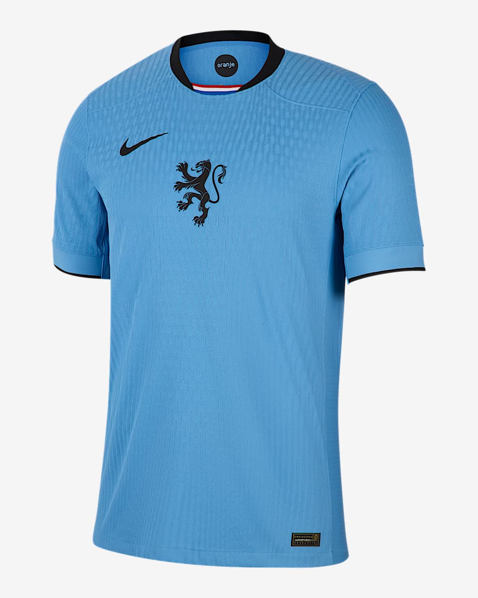 Netherlands 2025 Match Away (Women's Team) Men's Nike Dri-FIT ADV Football Authentic Shirt - Blue Beyond/Black