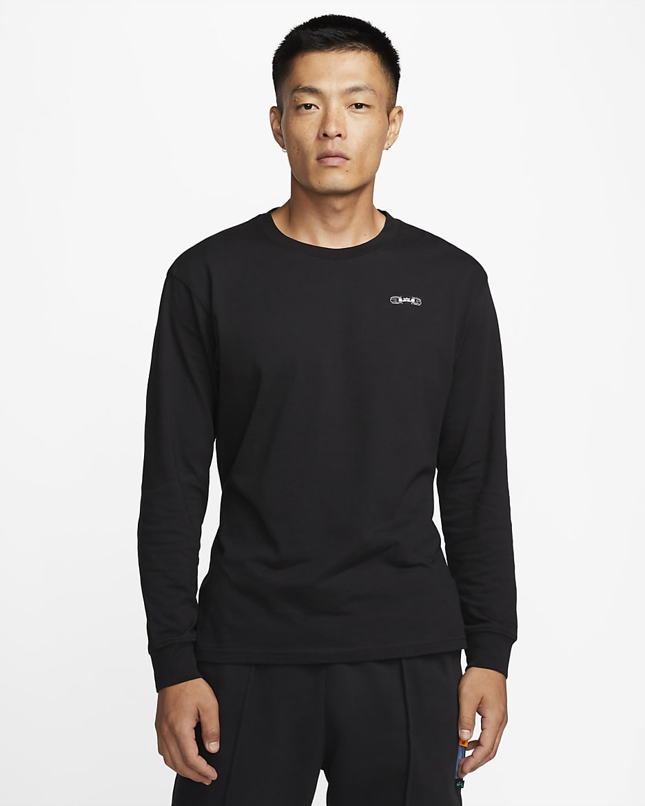 LeBron Men's Long-Sleeve Basketball T-Shirt - Black