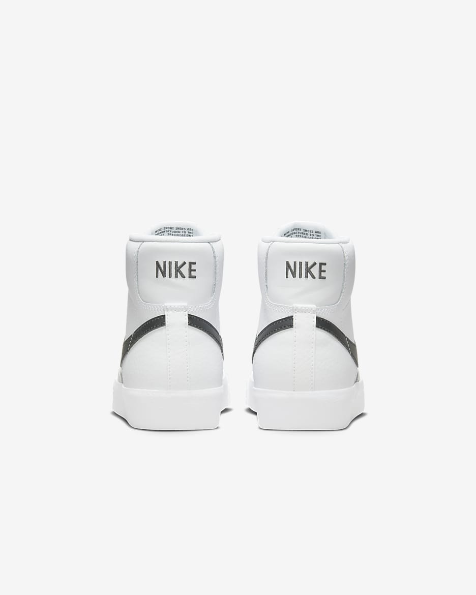 Nike Blazer Mid '77 Big Kids' Shoes - White/Total Orange/Black