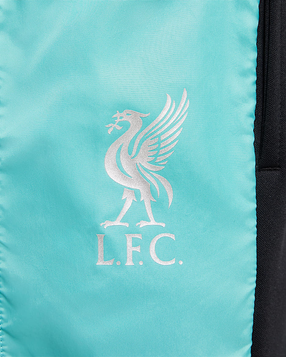 Liverpool F.C. Away Older Kids' Nike Football Woven Tracksuit - Black/Washed Teal