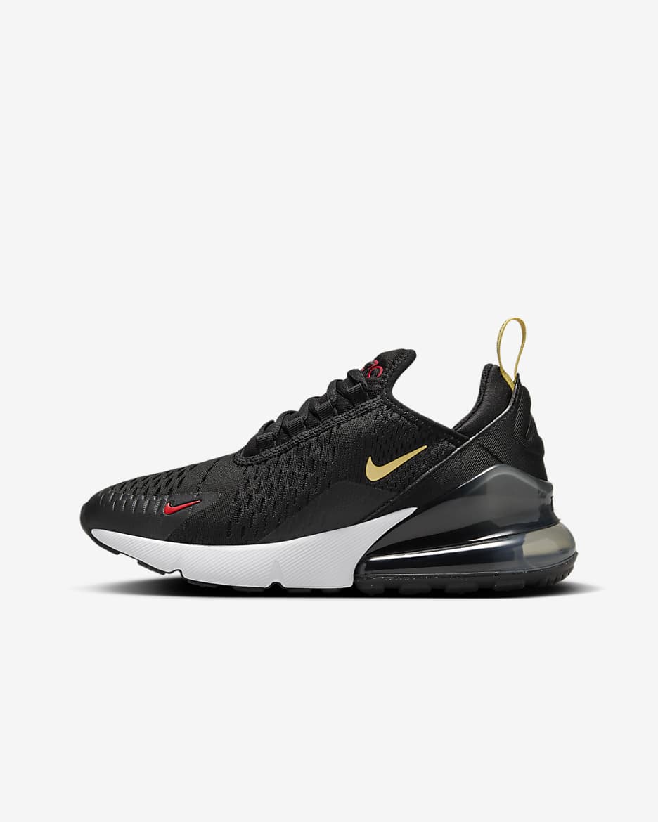 Scarpa Nike Air Max 270 – Ragazzo/a - Nero/Gym Red/Bianco/Saturn Gold