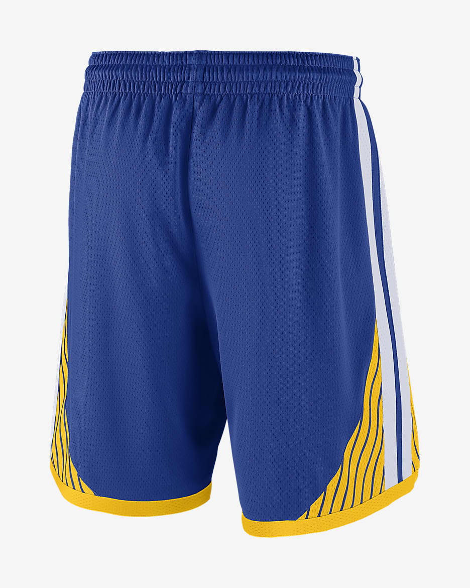 Golden State Warriors 2024/25 Swingman Icon Edition Older Kids' Nike Dri-FIT NBA Replica Shorts - Rush Blue/White