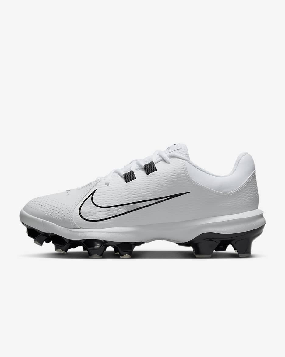 Tacos de softball para mujer Nike Hyperdiamond 4 Pro MCS - Blanco/Platino puro/Negro