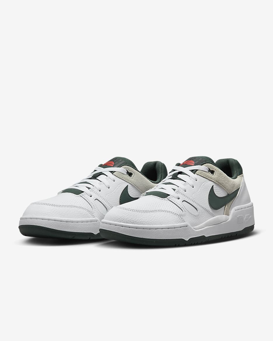 Tenis para hombre Nike Full Force Low - Blanco/Mar de cristal/Arcilla cósmico/Verde vintage