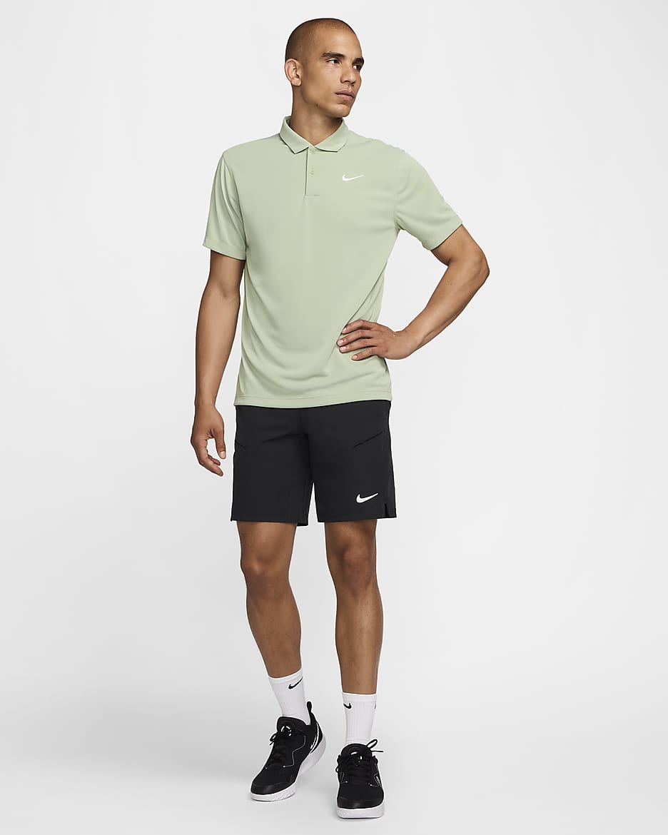 Polo de tennis NikeCourt Dri-FIT pour Homme - Jade Horizon/Blanc