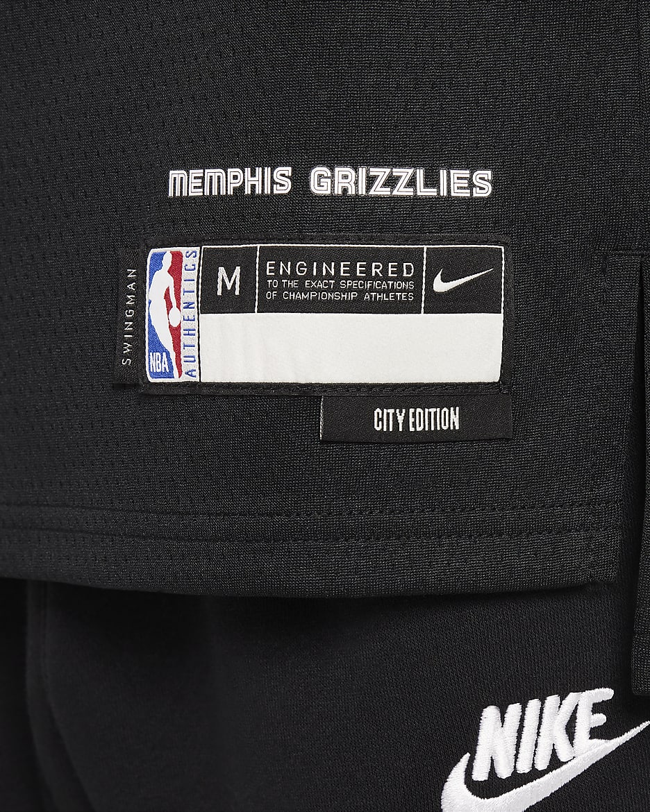 Maglia Ja Morant Memphis Grizzlies 2023/24 City Edition Nike Dri-FIT Swingman NBA – Ragazzo/a - Nero