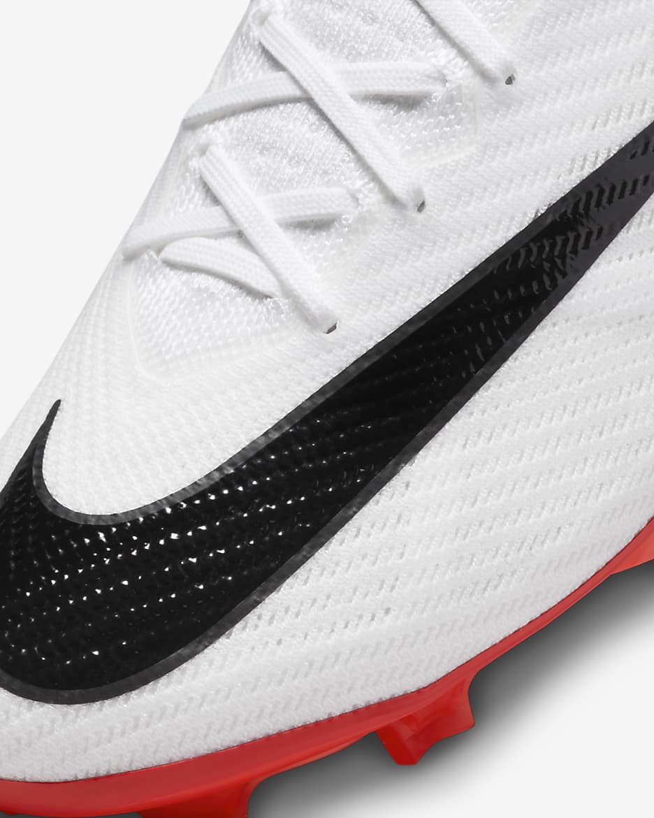 Tacos de fútbol de corte para terreno firme de corte high Nike Mercurial Superfly 9 Elite - Carmesí brillante/Negro/Blanco