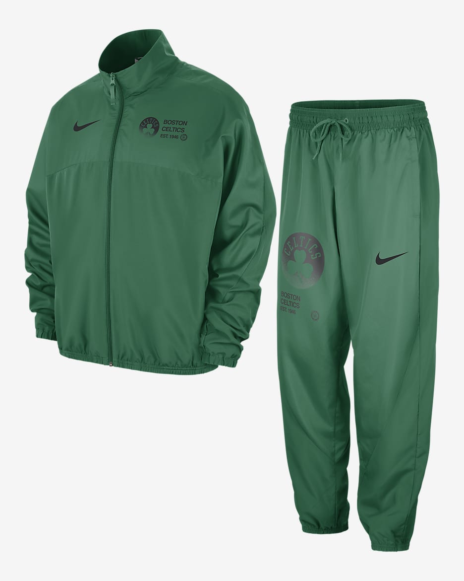 Boston Celtics Starting 5 Courtside Men's Nike NBA Graphic Tracksuit - Clover/Clover/Clover