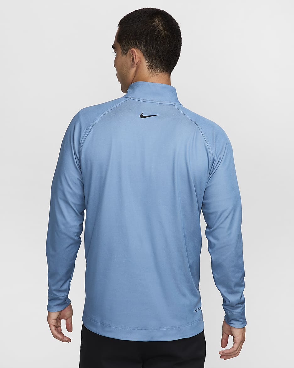 Golftröja Nike Tour Dri-FIT ADV med halv dragkedja för män - Aegean Storm/Glacier Blue/Svart