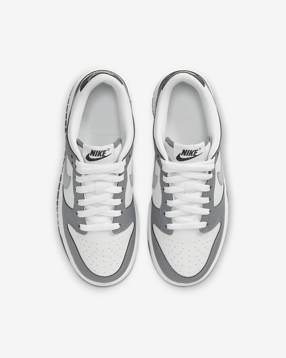 Buty dla dużych dzieci Nike Dunk Low - Cool Grey/Summit White/Biel/Light Smoke Grey