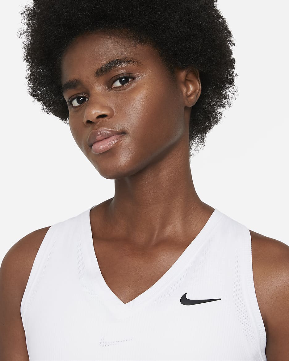 NikeCourt Victory Tennis-Tanktop für Damen - Weiß/Schwarz