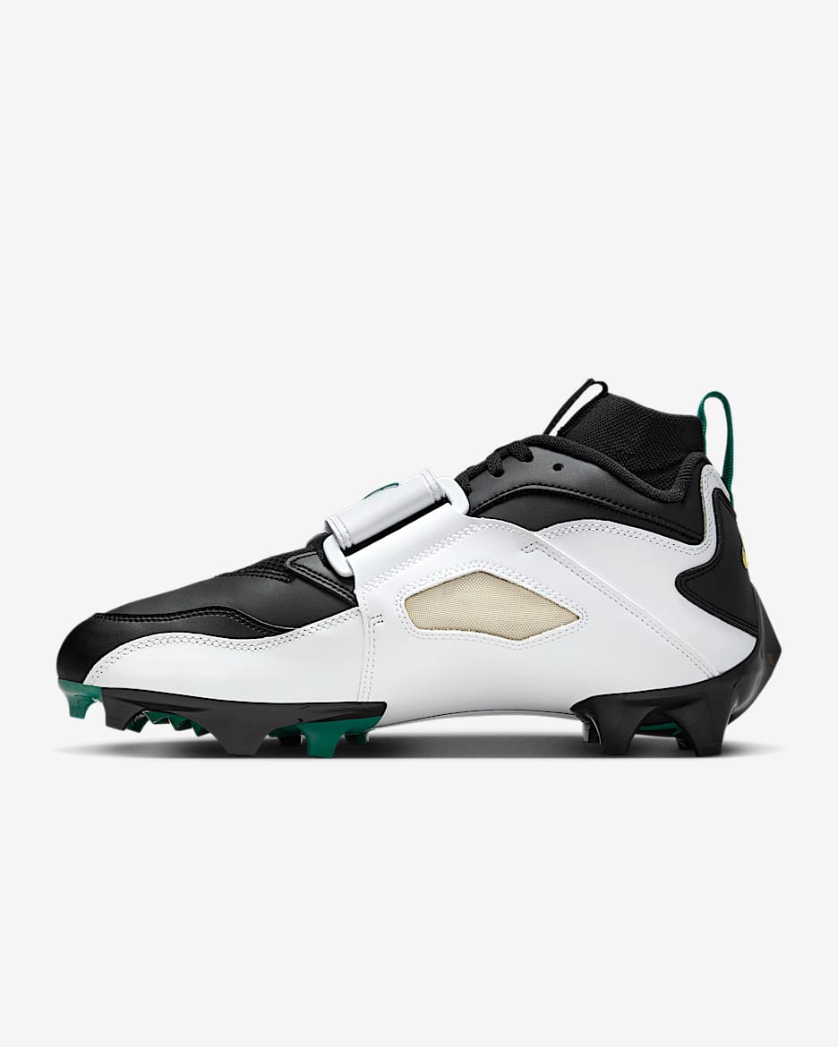 Nike Diamond Turf 93 TD Football Shoes - White/Black/Metallic Gold/Mystic Green