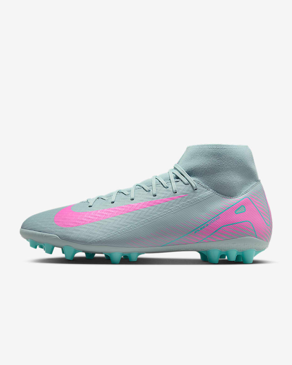 Nike Mercurial Superfly 10 Academy AG High-Top Soccer Cleats - Ocean Cube/Pink Blast