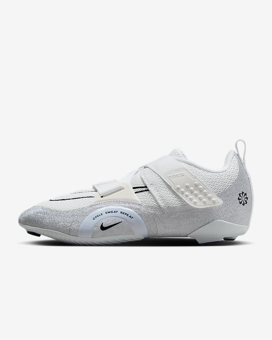 Nike SuperRep Cycle 2 NN Premium Women's Cycling Shoes with Metallic Accents - Summit White/Pure Platinum/Black