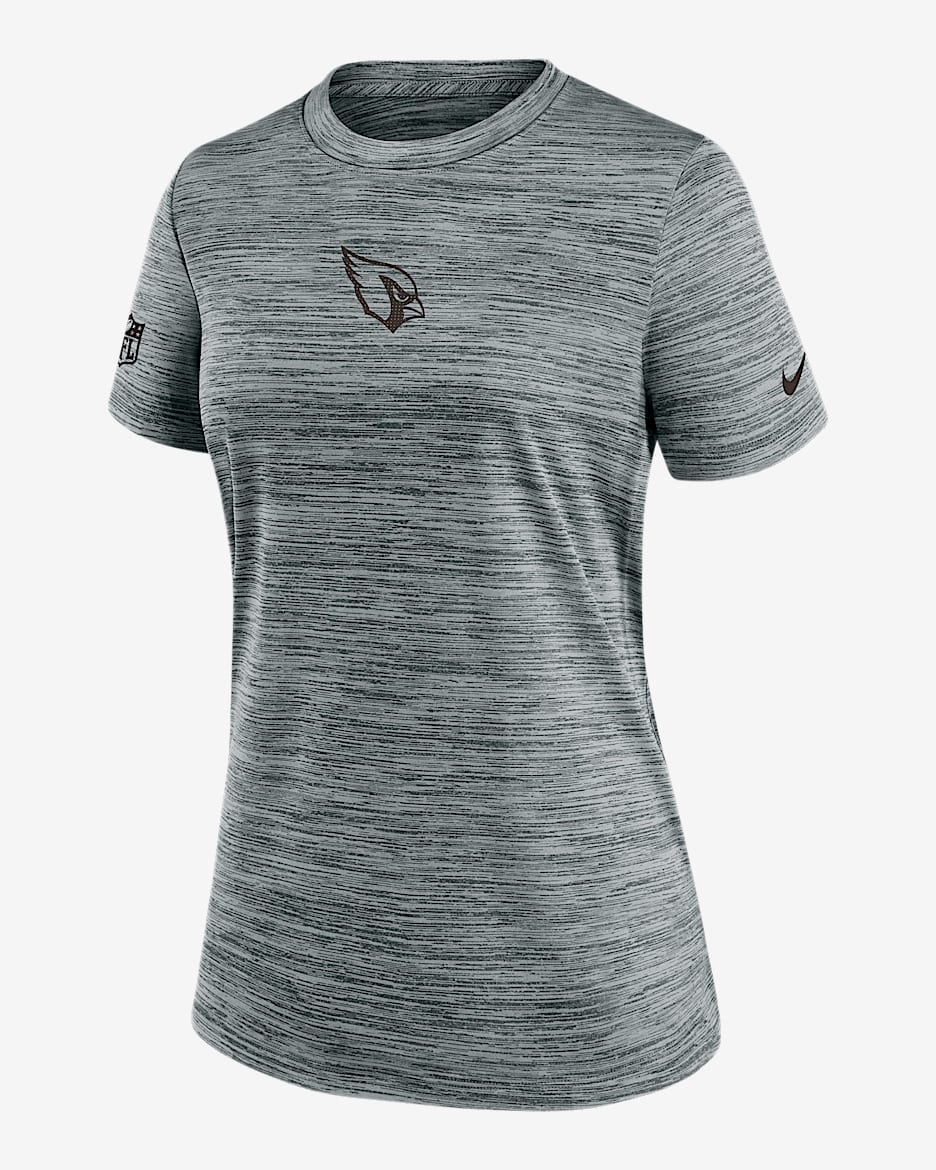 Playera Nike Dri-FIT de la NFL para mujer Arizona Cardinals Sideline Team Issue Velocity - Gris jaspeado