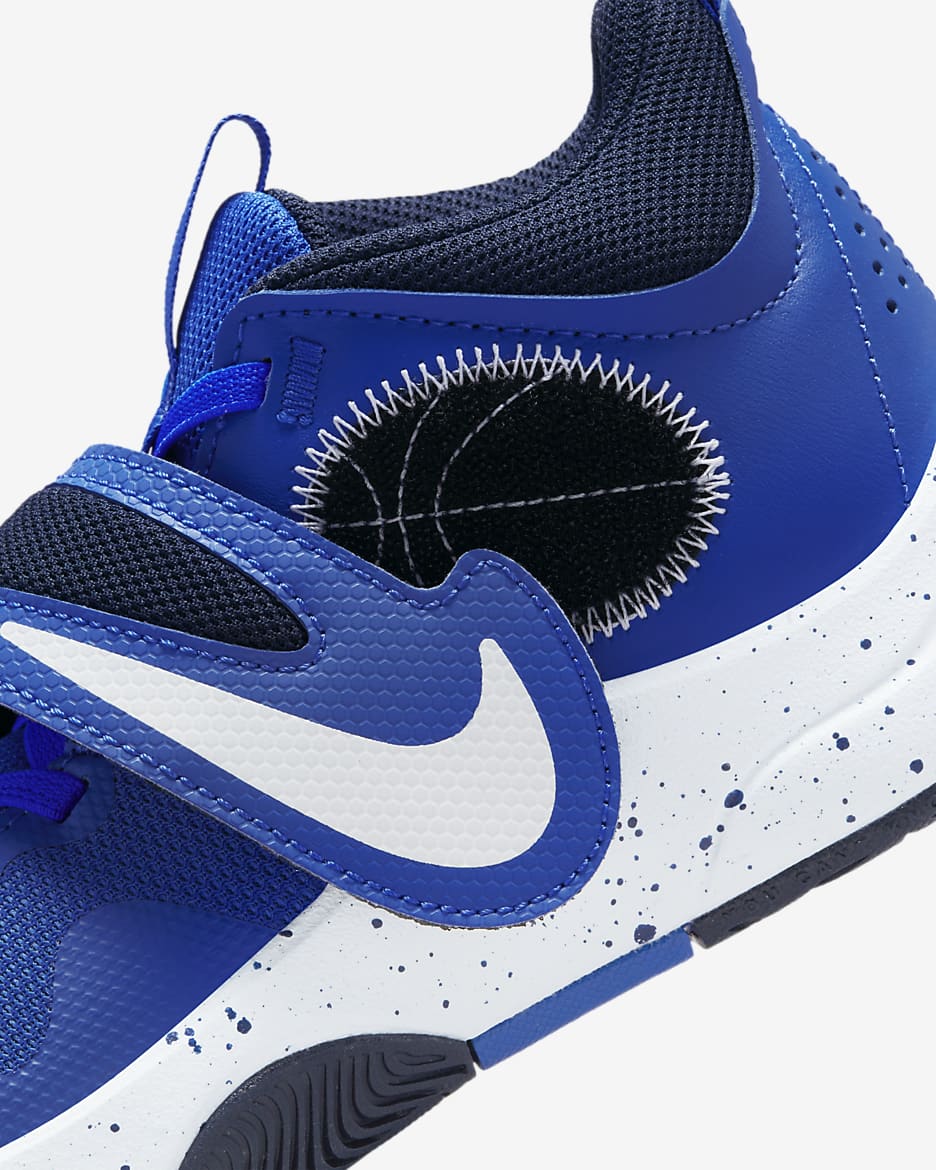 Basketbalové boty Nike Team Hustle D 11 pro větší děti - Hyper Royal/Obsidian/Bílá/Bílá