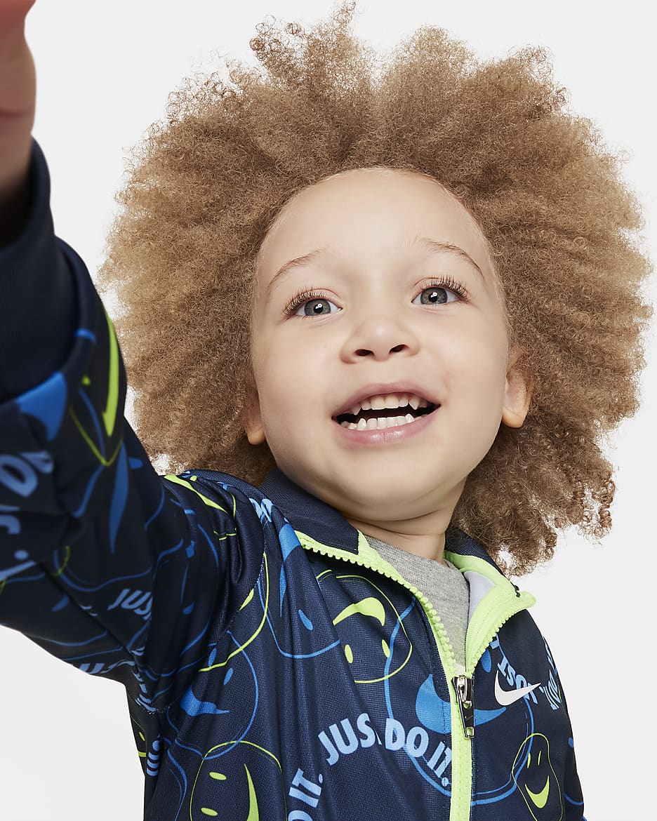 Nike Smiley Swoosh Printed Tricot Set Toddler Tracksuit - Midnight Navy