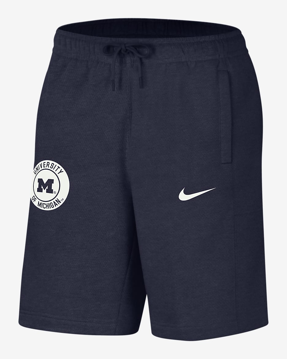 Michigan Men's Nike College Shorts - College Navy/Summit White