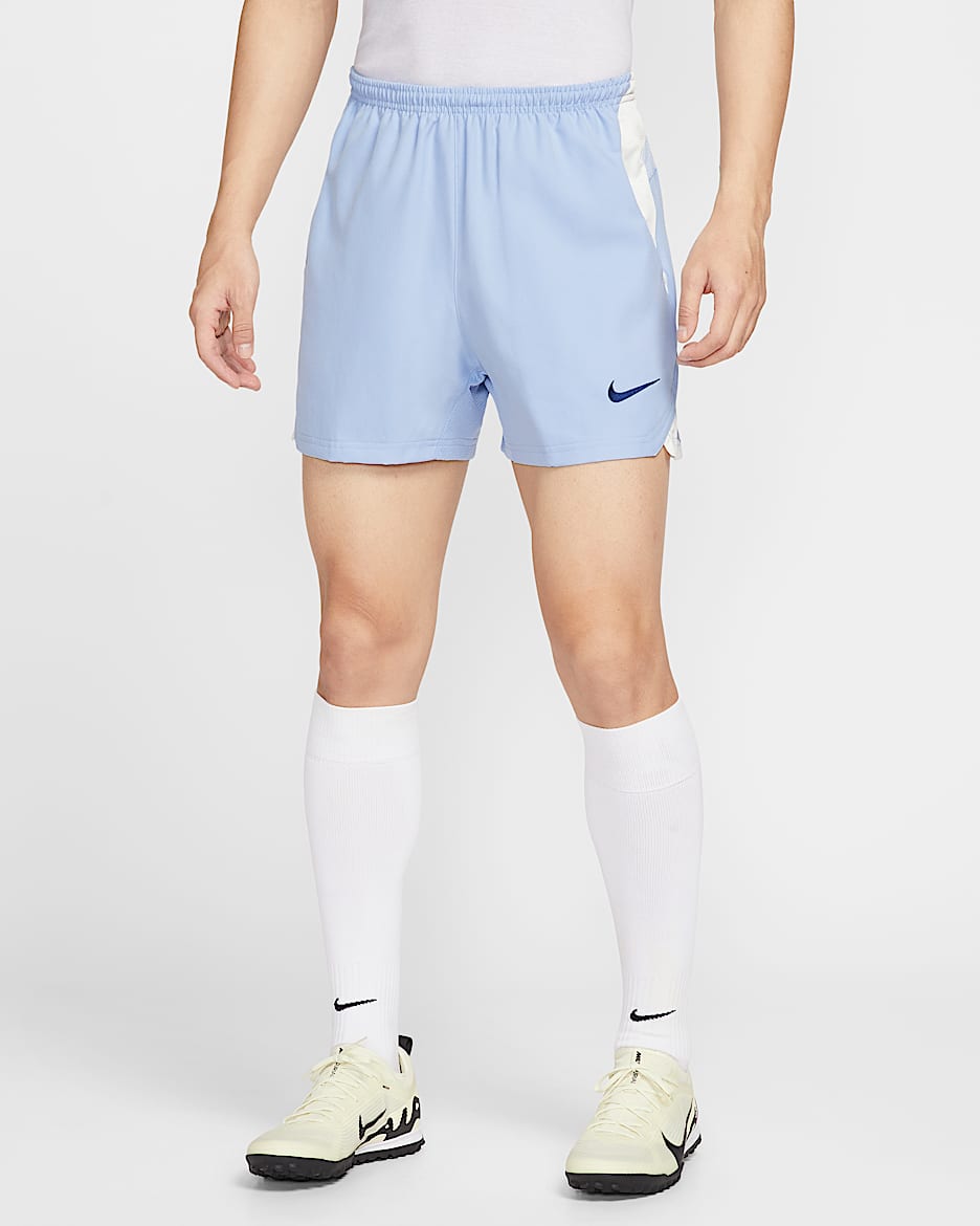 Nike Total 90 Men's Dri-FIT Football Shorts - Aluminium/Sail/Blue Void