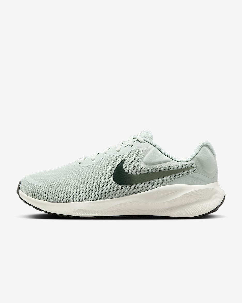 Tenis de correr en pavimento para hombre (extraanchos) Nike Revolution 7 - Plata claro/Militar claro/Marfil pálido/Secuoya