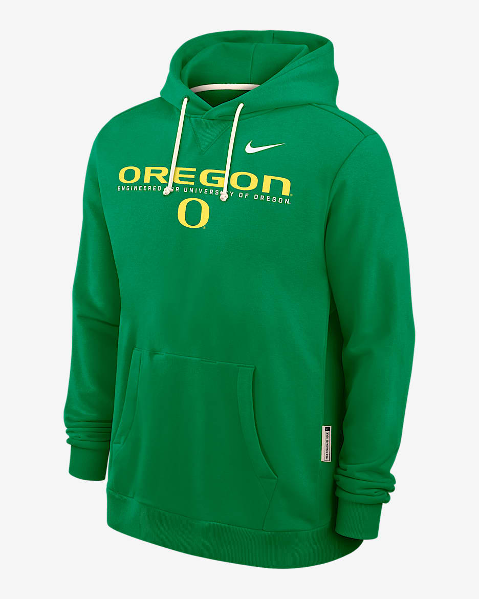 Oregon Sideline Men's Nike Dri-FIT College Pullover Hoodie - Apple Green