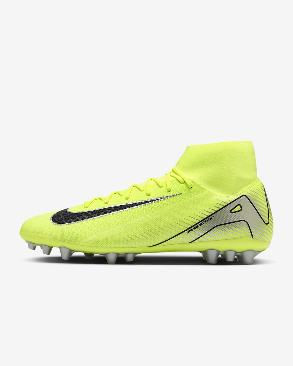 Nike Mercurial Superfly 10 Academy AG High-Top Soccer Cleats - Volt/Black