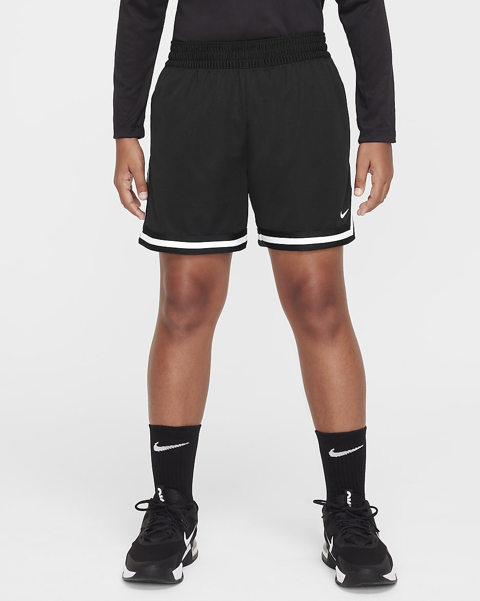 Nike DNA Big Kids' (Boys') Basketball Shorts (Extended Size) - Black/White