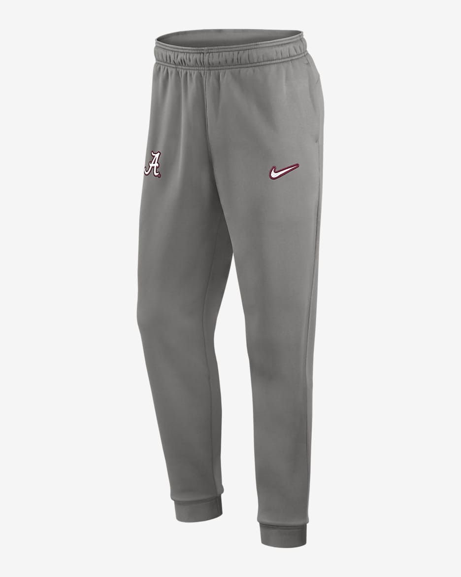 Alabama Crimson Tide Sideline Player Men's Nike Dri-FIT College Joggers - Flat Pewter/Pale Ivory
