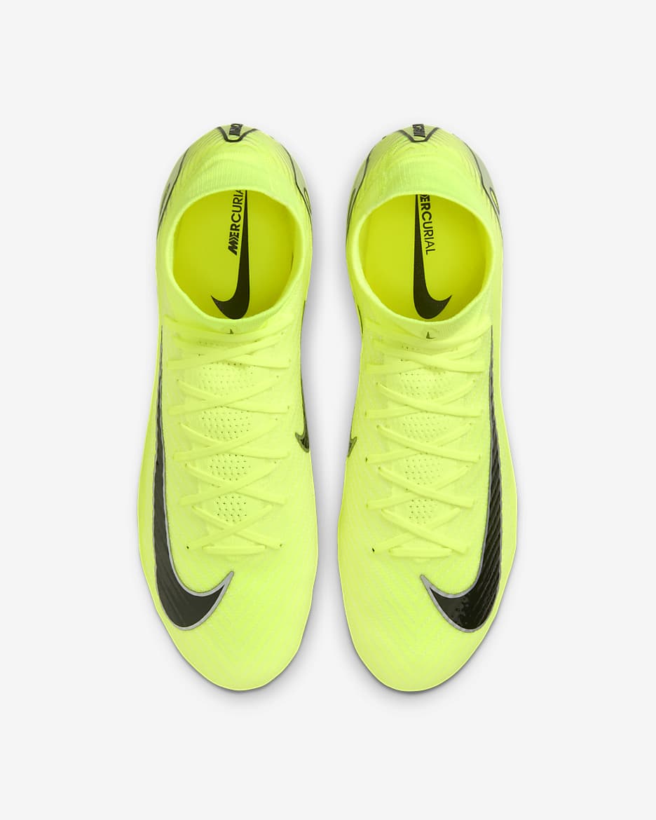 Nike Mercurial Superfly 10 Elite FG High-Top Football Boot - Volt/Black