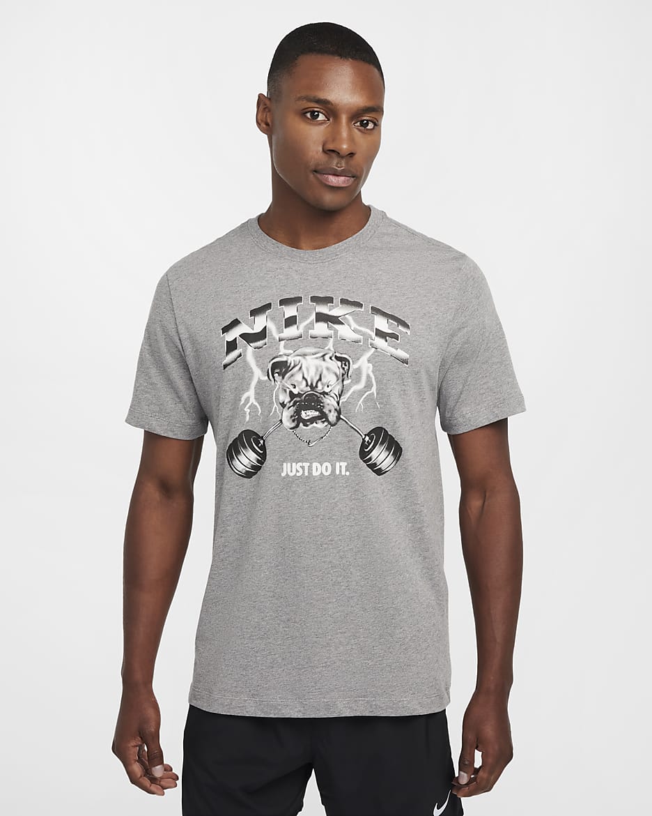 Nike Men's Fitness T-Shirt - Carbon Heather