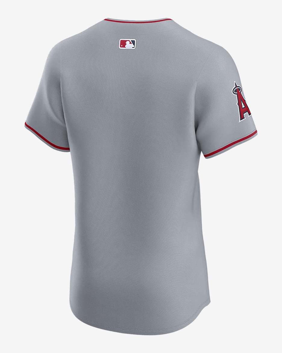 Jersey Nike Dri-FIT ADV de la MLB Elite para hombre Los Angeles Angels - Gris