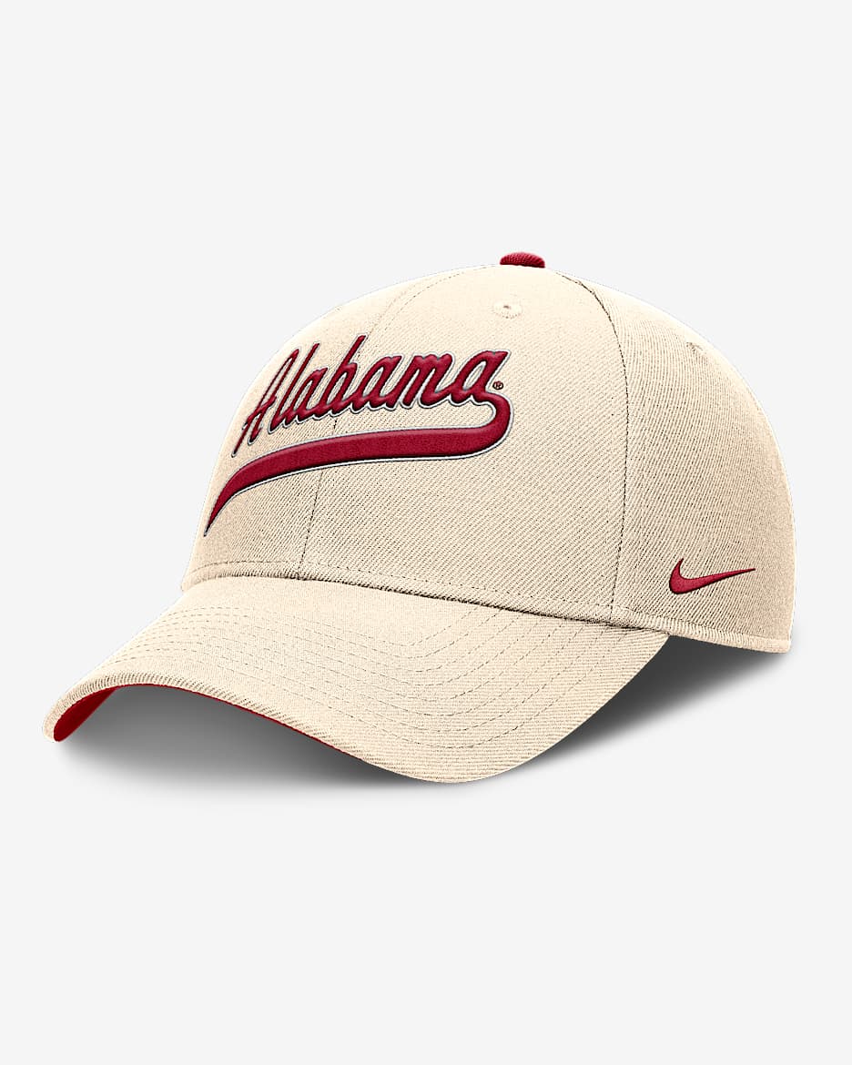 Gorra universitaria Nike ajustable para hombre Alabama Crimson Tide Primetime Rise - Natural